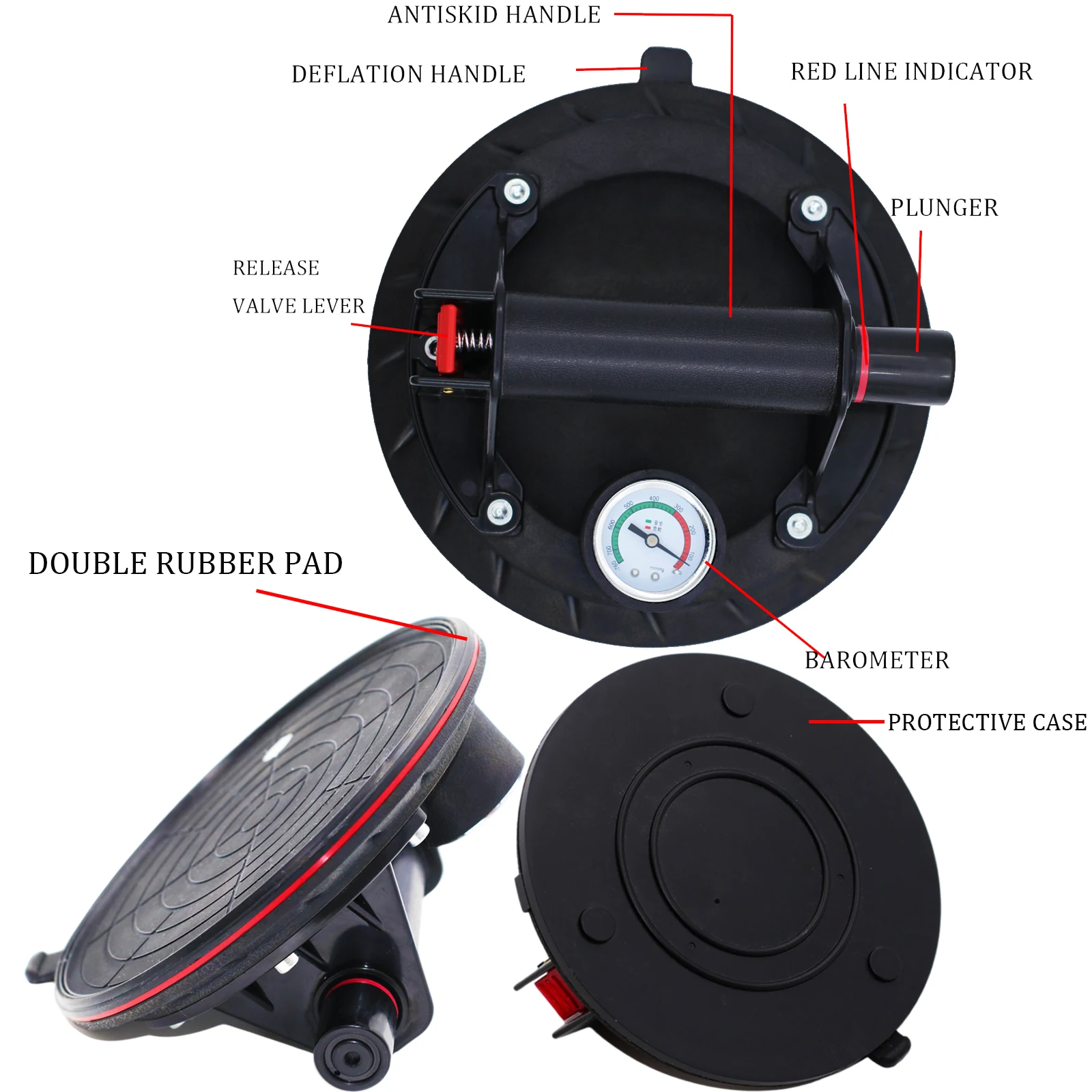 2022 hotsale 8 Inch ABS Pump and Durable Metal Handle vacuum suction cup for glass ceramic tile, Red
2022 hotsale 8 Inch ABS Pump and Durable Metal Handle vacuum suction cup for glass ceramic tile, Red