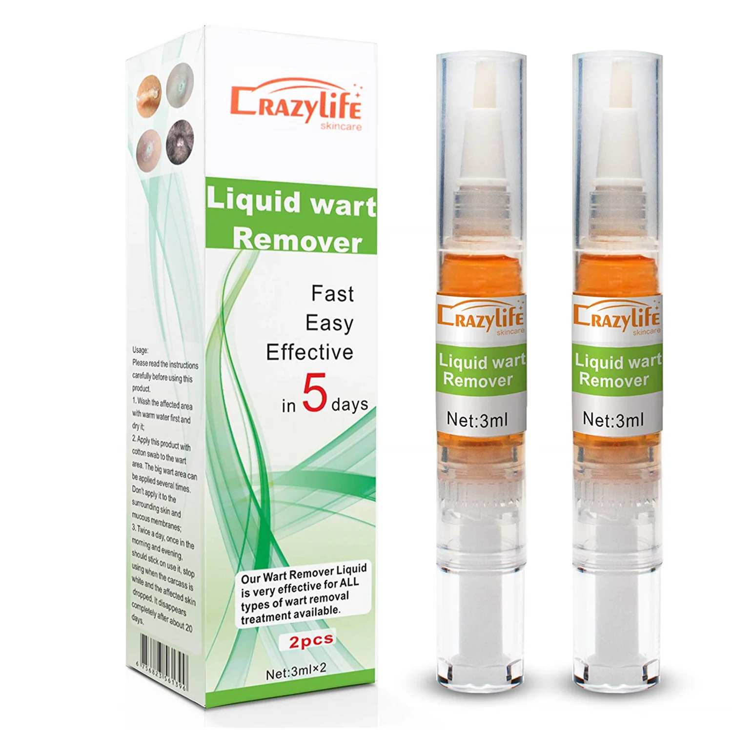 Crazylife Skin Tag Remover Fast Removal Genital Wart Acne Spot Treatment Anti Foot Corn Skin Care Liquid 3ml*2
Crazylife Skin Tag Remover Fast Removal Genital Wart Acne Spot Treatment Anti Foot Corn Skin Care Liquid 3ml*2