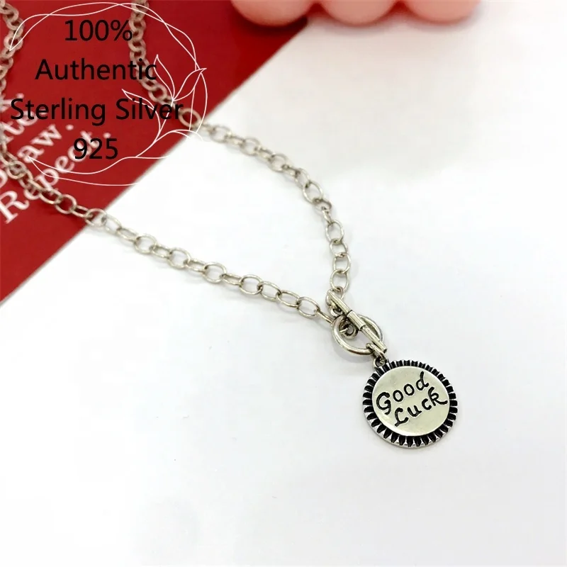 100% Sterling Silver 925 jewellery Paperclip Chains for Men Jewelry Vintage Good Luck Pendant Punk OT buckle Sweater Necklaces
100% Sterling Silver 925 jewellery Paperclip Chains for Men Jewelry Vintage Good Luck Pendant Punk OT buckle Sweater Necklaces