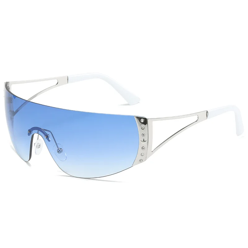 Fashion Women Frameless Y2k Futuristic Sun Glasses One Piece Luxury Fashion Sunglasses Quality Blue F
Fashion Women Frameless Y2k Futuristic Sun Glasses One Piece Luxury Fashion Sunglasses Quality Blue F