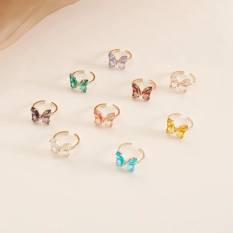 Wholesale Fashion Women Jewelry Colorful Crystal Dainty Butterfly Rings Butterfly Adjustable Rings For Women
Wholesale Fashion Women Jewelry Colorful Crystal Dainty Butterfly Rings Butterfly Adjustable Rings For Women