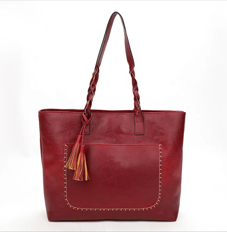 Wholesale Large Capacity PU Tote Bag Tassel Zipper up Women's Bucket Bag Fashion Shoulder Bags
Wholesale Large Capacity PU Tote Bag Tassel Zipper up Women's Bucket Bag Fashion Shoulder Bags