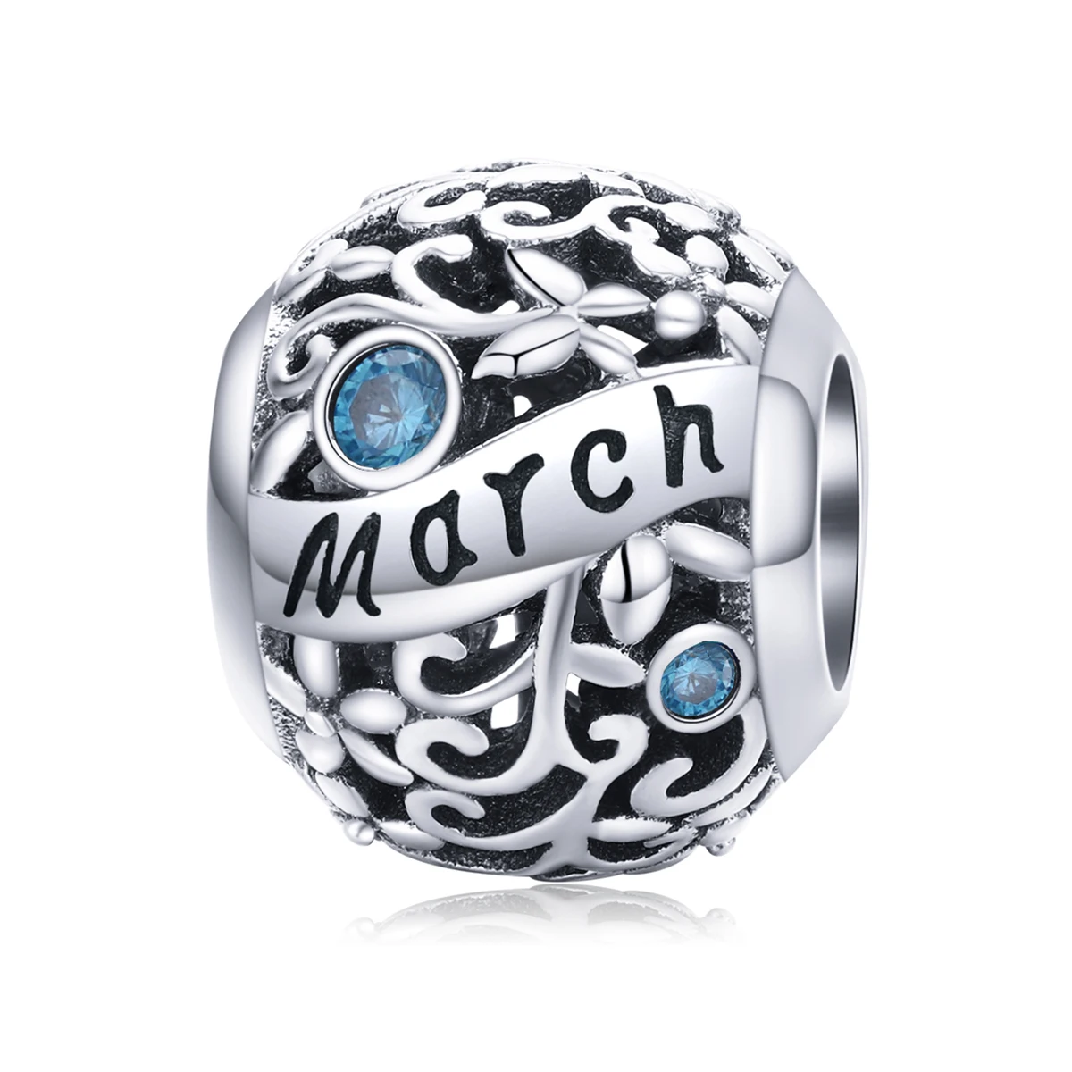 925 Sterling Silver March Birthday Stone Round Beads fit Women Charm Bracelet Bangle DIY Jewelry Making
925 Sterling Silver March Birthday Stone Round Beads fit Women Charm Bracelet Bangle DIY Jewelry Making