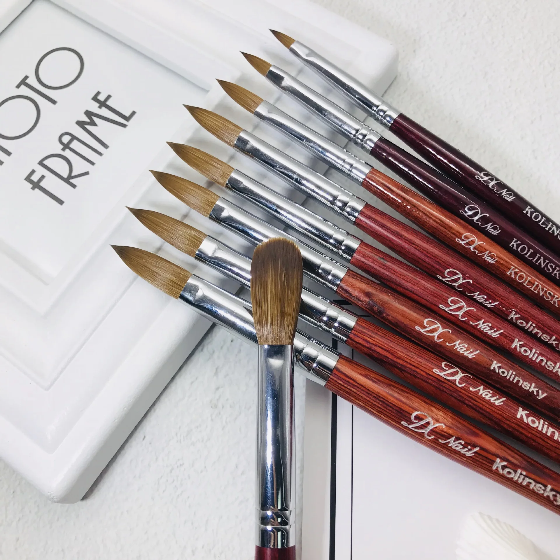 Bellehome 100%Pure Kolinsky Brush 1pcs Wooden handle Kolinsky Sable Brush Acrylic Nail Art Brush Size #2-#18
Bellehome 100%Pure Kolinsky Brush 1pcs Wooden handle Kolinsky Sable Brush Acrylic Nail Art Brush Size #2-#18