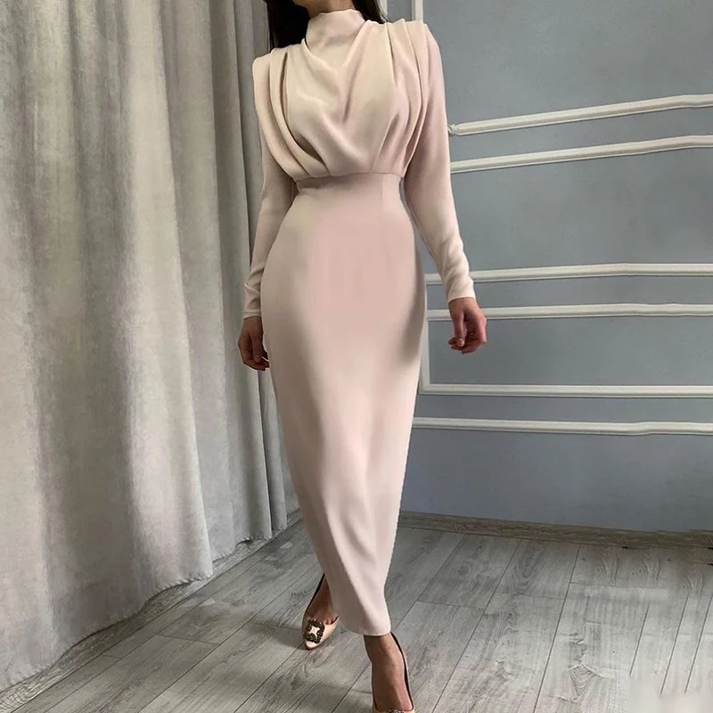 best seller Elegant Women Dress Stand Collar Slim Waist Solid Blue Ankle Length Autumn Long Sleeve Casual Party Dress
best seller Elegant Women Dress Stand Collar Slim Waist Solid Blue Ankle Length Autumn Long Sleeve Casual Party Dress