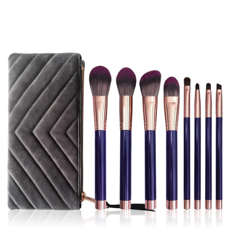 New luxury 8pcs makeup brush set cosmetics super soft natural hair brush professional eye shadow brush for travel/home, Blue
New luxury 8pcs makeup brush set cosmetics super soft natural hair brush professional eye shadow brush for travel/home, Blue