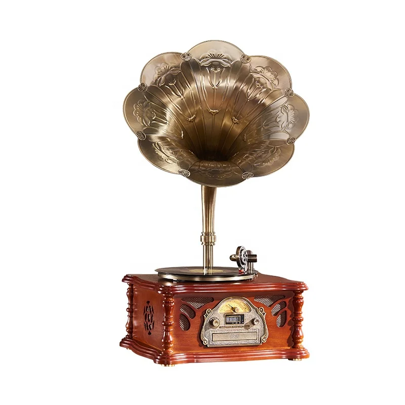 Gramophone big horn retro vinyl record electromechanical European-style living room home subwoofer
Gramophone big horn retro vinyl record electromechanical European-style living room home subwoofer