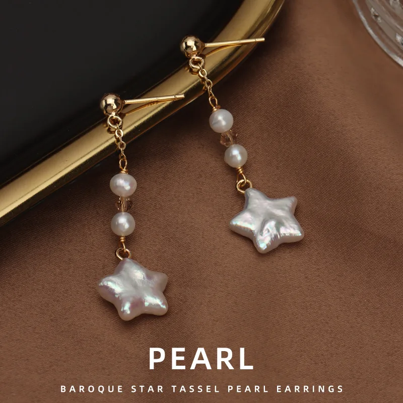 Pendant Earring for Women Pentagram Tassel Earrings Party Gift Fresh Water Pearl Earrings with 925 Freshwater Pearl Vintage E040
Pendant Earring for Women Pentagram Tassel Earrings Party Gift Fresh Water Pearl Earrings with 925 Freshwater Pearl Vintage E040