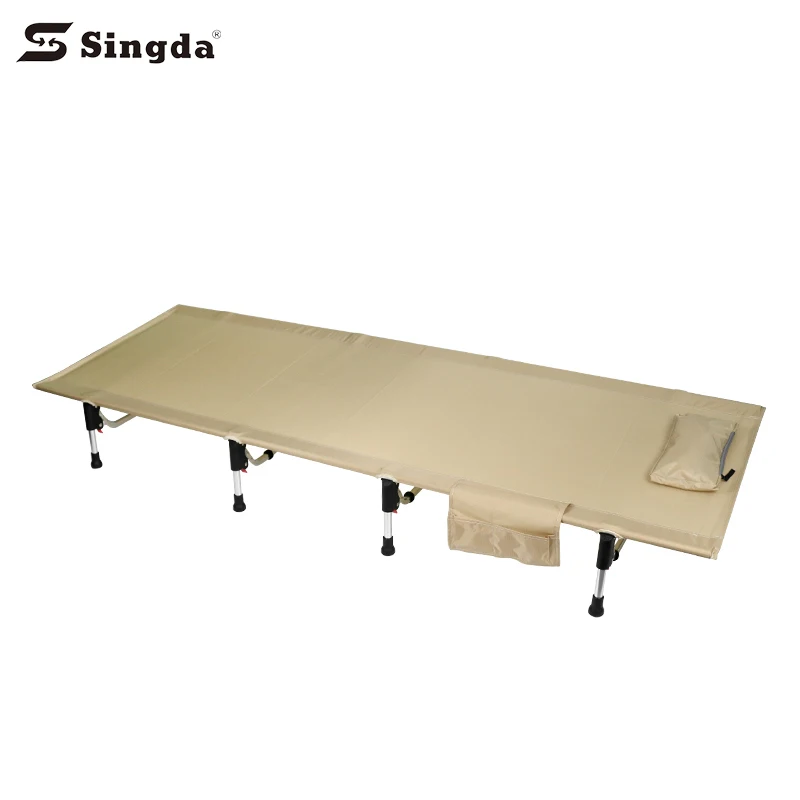 

Camping Aluminum alloy Outdoor Foldable Compact Portable Place Lightweight folding bed cot, Customized color