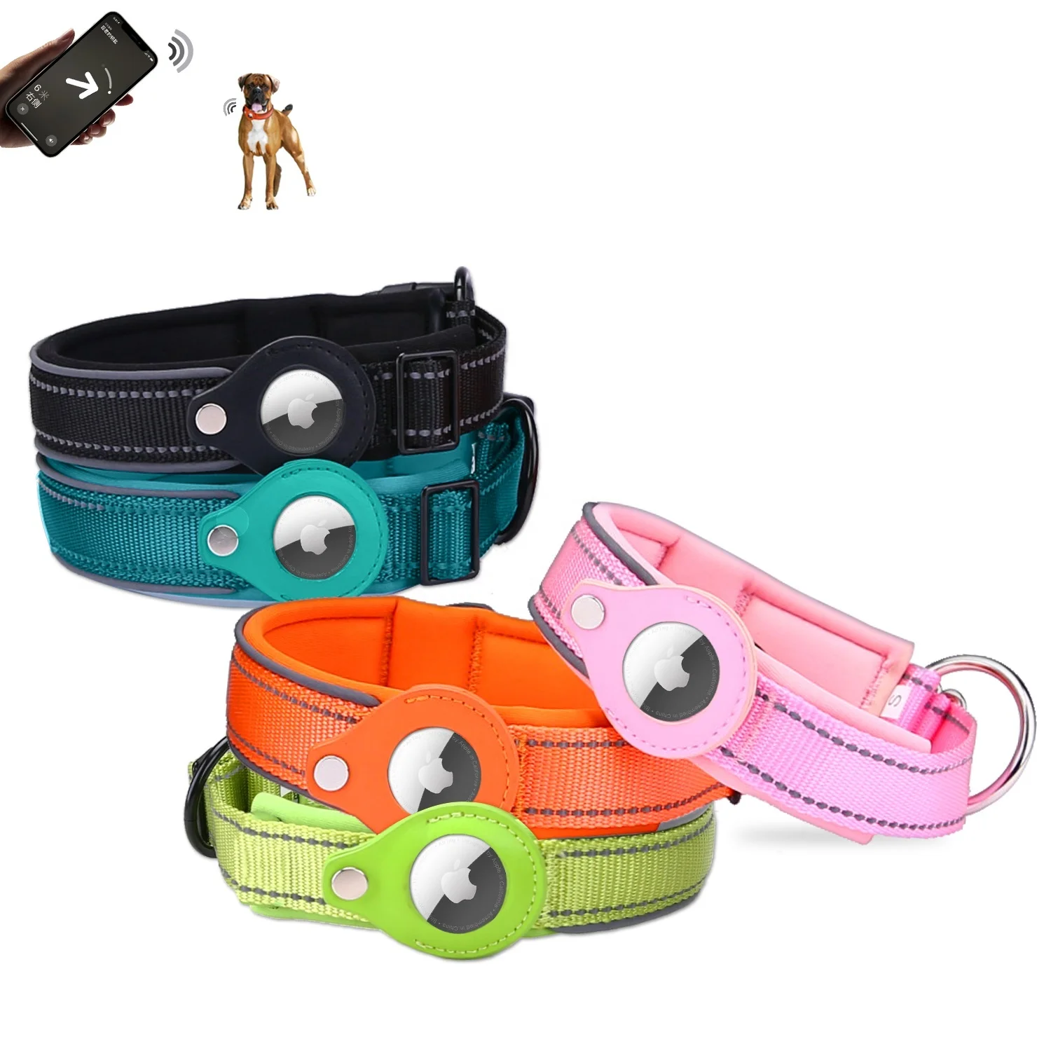Hot Anti Loss Pet Collar Location Tracker protector Collar Suitable Dogs For Apple Tracker Holder Dog Collar
Hot Anti Loss Pet Collar Location Tracker protector Collar Suitable Dogs For Apple Tracker Holder Dog Collar