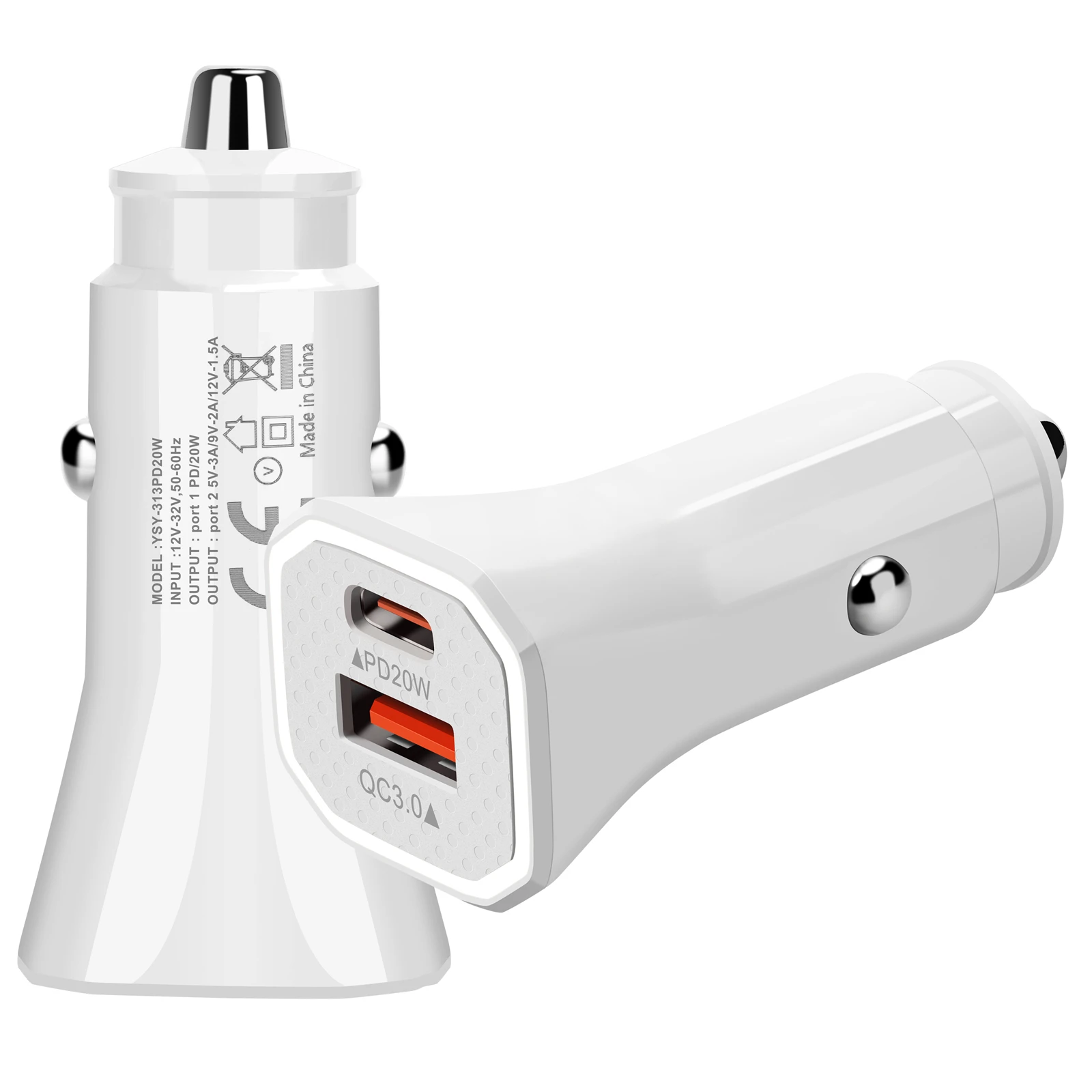 QC 3.0 Type-C USB-C Dual 2 Ports Fast Charge USB-C Phone Charger PD Car Quick Charger for iPhone Android Samsung
QC 3.0 Type-C USB-C Dual 2 Ports Fast Charge USB-C Phone Charger PD Car Quick Charger for iPhone Android Samsung