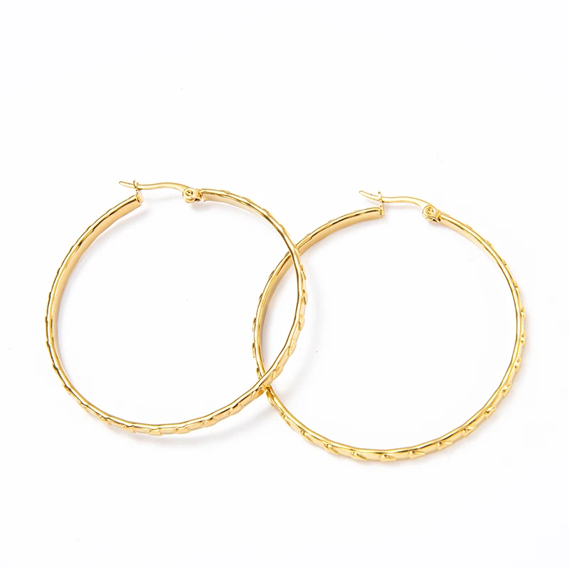 Sensitive Ears Jewelry Embossed Love Heart Circle Earring Gold Color Stainless Steel Carved Heart Shape Hoop Earrings
Sensitive Ears Jewelry Embossed Love Heart Circle Earring Gold Color Stainless Steel Carved Heart Shape Hoop Earrings