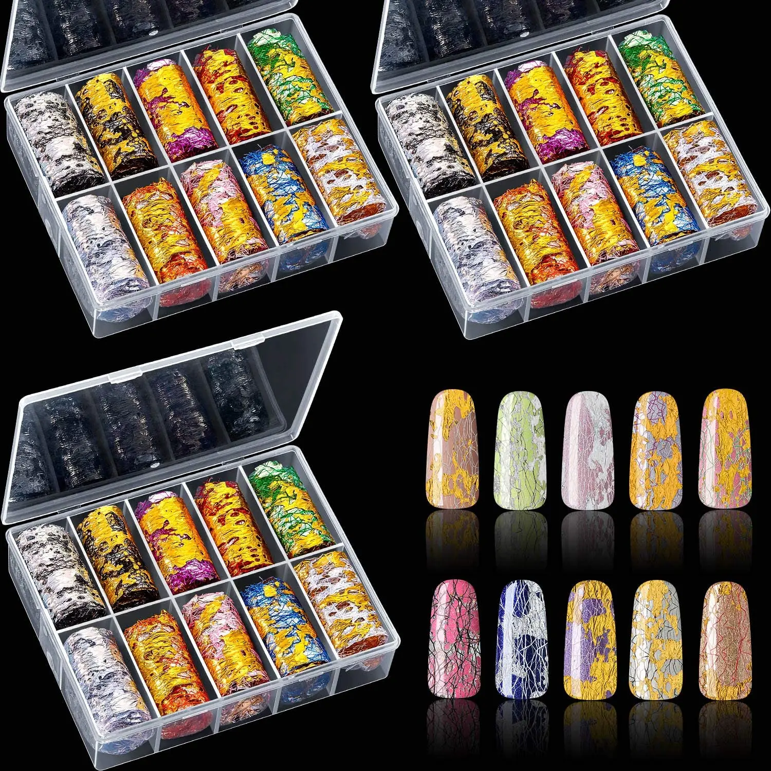 Mesh Nail Art Sticker Hollow Mesh Sticker Net Strip Nail Art Decoration 3D Net Line Foil Nail Decals, Colorful
Mesh Nail Art Sticker Hollow Mesh Sticker Net Strip Nail Art Decoration 3D Net Line Foil Nail Decals, Colorful
