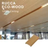 Rucca WPC Light Suspender Ceiling Panel, Wood Composite PVC Ceiling Tiles for Shop Ceiling Interior Design 100*25mm