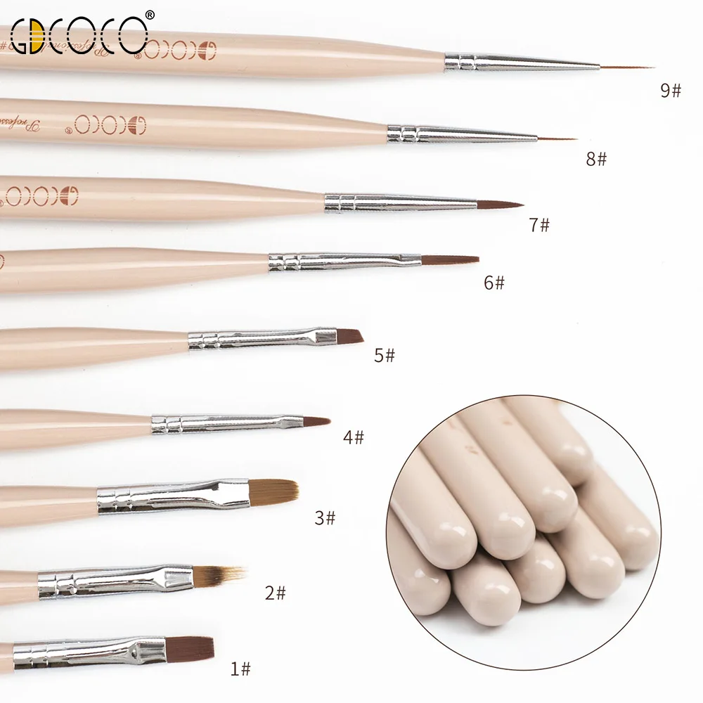 GDCOCO Acrylic French Stripe Nail Art Design Brush Set 3D Tips Manicure Ultra-thin Line Drawing Pen UV Gel Brush Painting Tools, As photo
GDCOCO Acrylic French Stripe Nail Art Design Brush Set 3D Tips Manicure Ultra-thin Line Drawing Pen UV Gel Brush Painting Tools, As photo