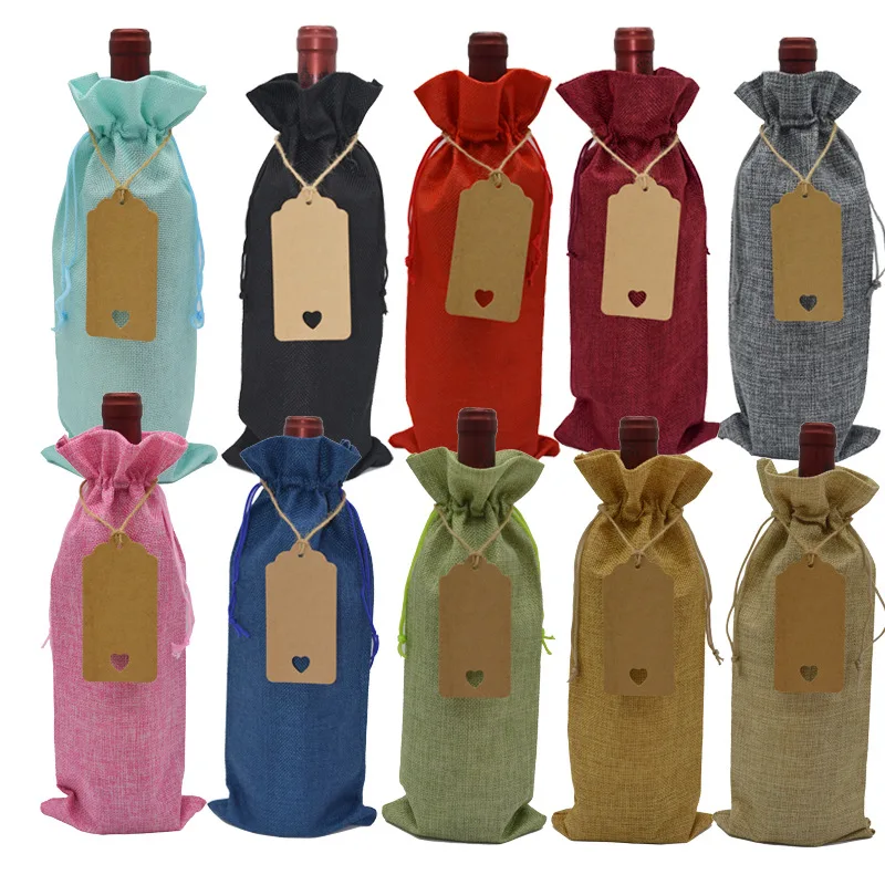 Wholesale Customized Promotional Reusable Eco Friendly Wine Bottle Bags Supermarket Shopping Linen Jute Wine Bottle Bag, As picture
Wholesale Customized Promotional Reusable Eco Friendly Wine Bottle Bags Supermarket Shopping Linen Jute Wine Bottle Bag, As picture