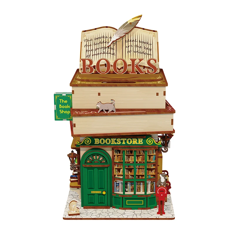 Tonecheer Time Bookstore 3D Puzzle Bookstore Model Doll House DIY Building Games Kids Puzzle Toys
Tonecheer Time Bookstore 3D Puzzle Bookstore Model Doll House DIY Building Games Kids Puzzle Toys