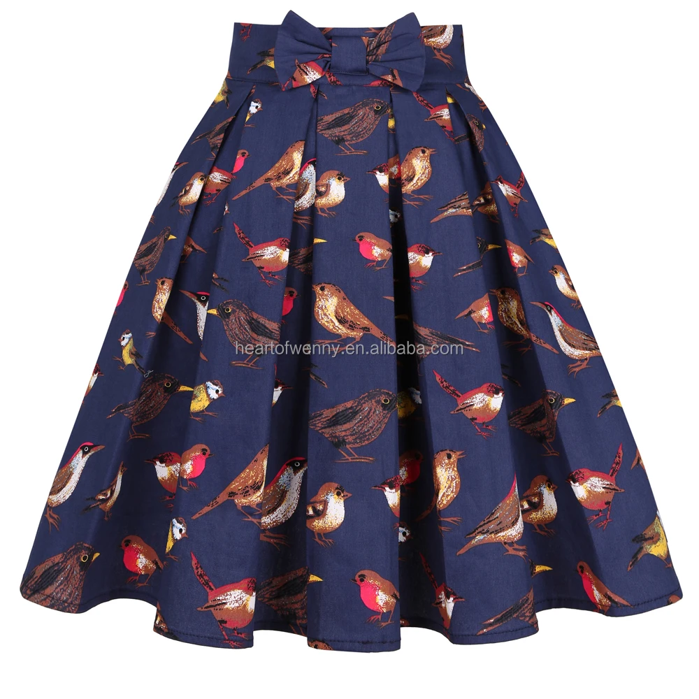 Navy Blue Birds Printed Women Summer Skirt Plus Size SS0012 Korean Y2K ropa mujer Cotton 50s Vintage Pleated Midi Skirt
Navy Blue Birds Printed Women Summer Skirt Plus Size SS0012 Korean Y2K ropa mujer Cotton 50s Vintage Pleated Midi Skirt