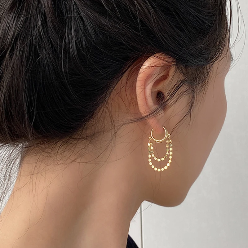 Double Layers Beaded Gold Earrings Tassel Circle Geometric Earrings for Women Minimalist Small Hoop Earrings 2020 Jeweley, Gold/silver
Double Layers Beaded Gold Earrings Tassel Circle Geometric Earrings for Women Minimalist Small Hoop Earrings 2020 Jeweley, Gold/silver