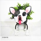 Funny Metal Dog Planter Decor Garden Wrought Iron Crafts Animals Shape Flower Pot Ornaments