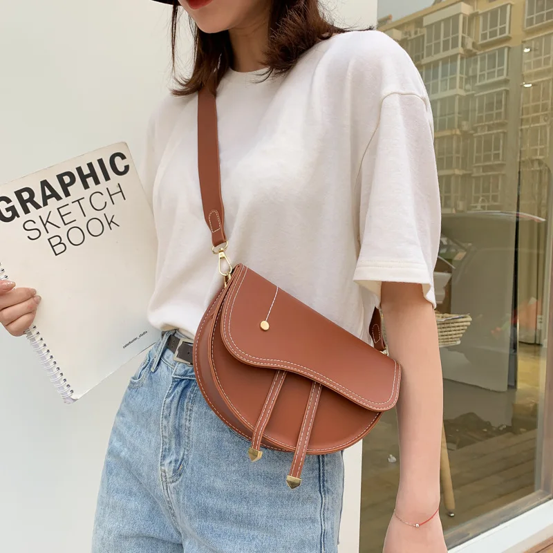 2020 Fashion Saddle Shape Ladies Handbags Pu Leather For Women Cover bag Girls, As pictures
2020 Fashion Saddle Shape Ladies Handbags Pu Leather For Women Cover bag Girls, As pictures