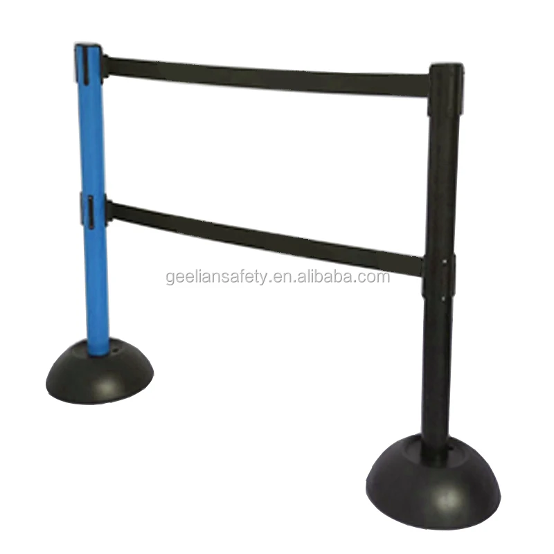 Retractable Belt Queue Line Stand Rope Barrier Crowd Control