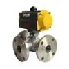 China Manufacturer Pneumatic Actuated High Pressure Heavy Duty Three Way / Four Way Ball Valve of 200mm for Sale