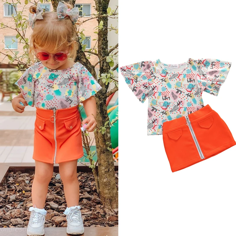 1-5y Summer Infant Baby Girl Clothes Sets Short Sleeve Print T Shirts Tops+solid Zipper Mini Skirts Outfits, As picture
1-5y Summer Infant Baby Girl Clothes Sets Short Sleeve Print T Shirts Tops+solid Zipper Mini Skirts Outfits, As picture