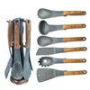 nonstick cookware sets wooden kitchen utensil set 7pcs carousel kitchen utensil tool set