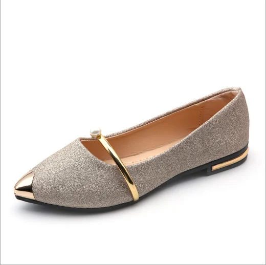 Retro chic pointed toe single shoes flat wild low flat women's shoes, Black/sliver,gold
Retro chic pointed toe single shoes flat wild low flat women's shoes, Black/sliver,gold