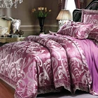 100% Brocade Polyester fabric jacquard for bedding set, silk bed linen