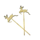 Customized Design Christmas Decorative Wooden Stick Natual Color Elk Shape Plywood Reed Diffuser