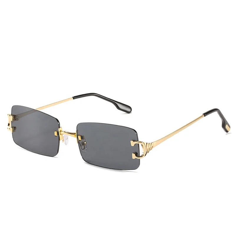 Vintage Designer Luxe Zonnebri Sunglasses Famous Brands Frameless Rectangle Selling Summer Women Bifurcated Temple Sunglasses, 7 colors
Vintage Designer Luxe Zonnebri Sunglasses Famous Brands Frameless Rectangle Selling Summer Women Bifurcated Temple Sunglasses, 7 colors