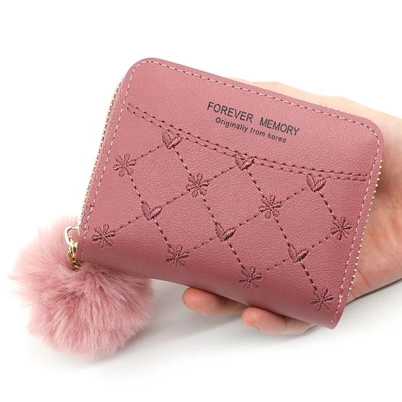 Wholesale Quality Embroidered Small Wallet With Hairball Cute Coin Mini Zipper Multi-Card Large Capacity Purse For Ladies, 7 colors
Wholesale Quality Embroidered Small Wallet With Hairball Cute Coin Mini Zipper Multi-Card Large Capacity Purse For Ladies, 7 colors