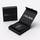 Custom cardboard magnetic lapel pin gift box with foam