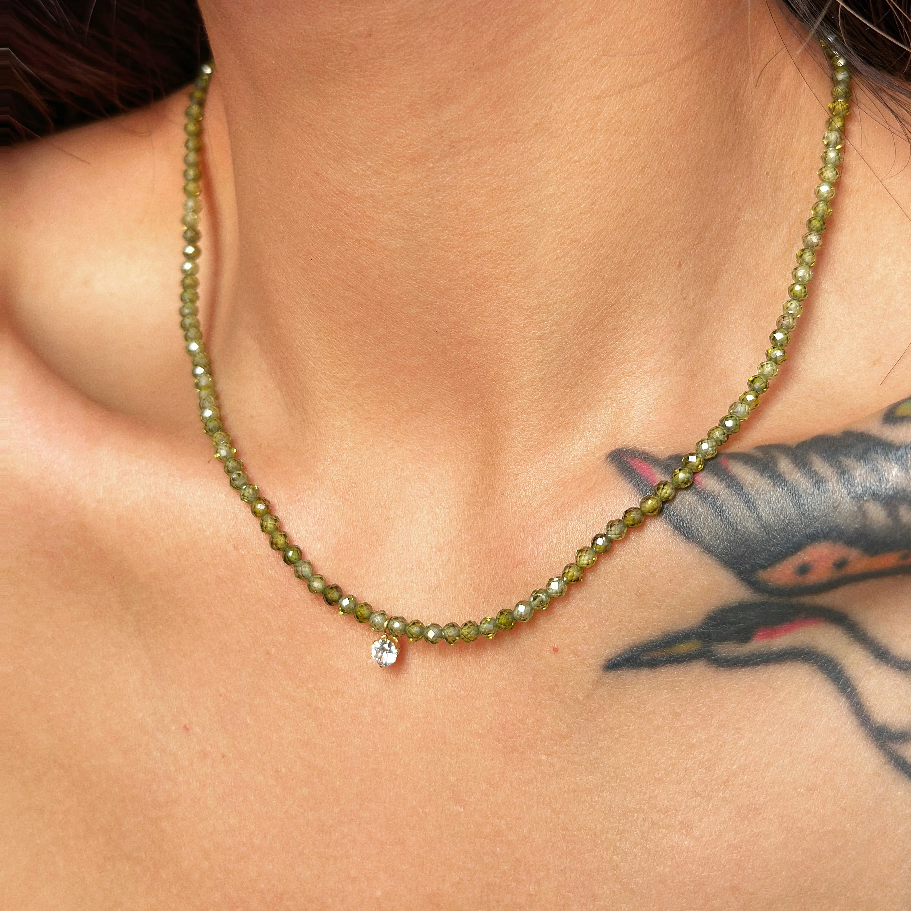 2023 Dazan New 18k Gold Plated Tarnish Free Stainless Steel Green Olive Zircon Pendant Bead Chain Necklace For Women
2023 Dazan New 18k Gold Plated Tarnish Free Stainless Steel Green Olive Zircon Pendant Bead Chain Necklace For Women