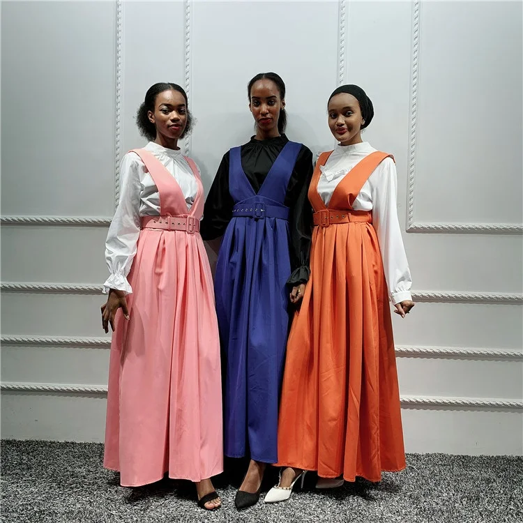 Turkey muslim dress women kaftan islamic strap dress Ramadan EID skirts, Black, orange, pink, blue, beige
Turkey muslim dress women kaftan islamic strap dress Ramadan EID skirts, Black, orange, pink, blue, beige