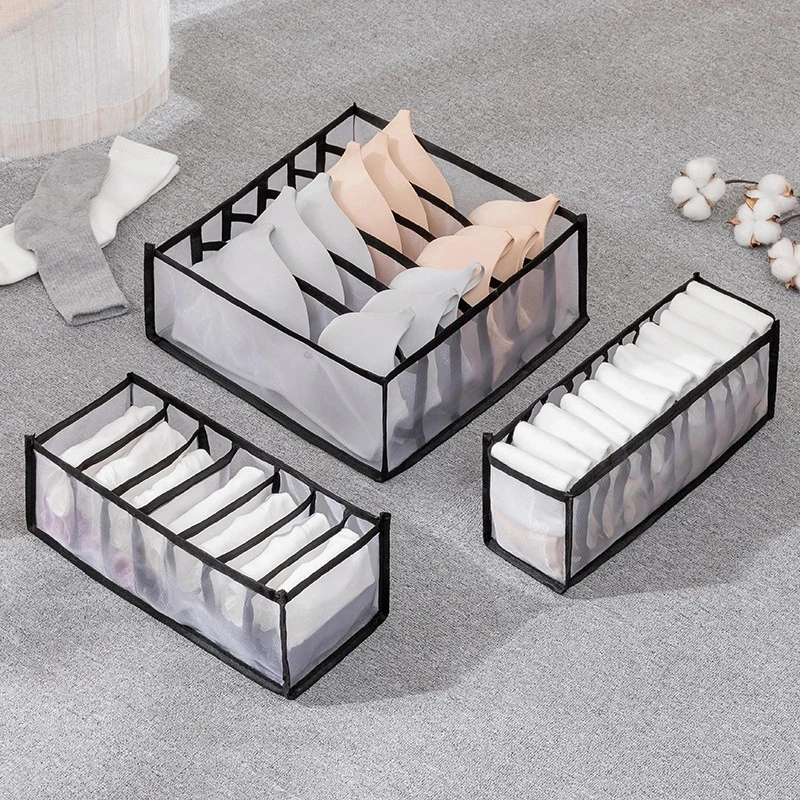 Good quality home bedroom grid closet socks storage box underwear & bra organizer clothes storage box
Good quality home bedroom grid closet socks storage box underwear & bra organizer clothes storage box