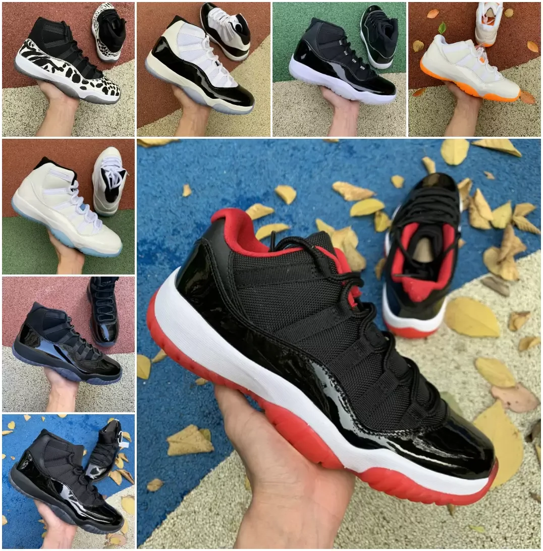 

Top Quality Cool Grey 11 11s Mens basketball shoes Bred Concord 45 Low Gamma Blue Bright Citrus 25th Anniversary Jubilee Space J