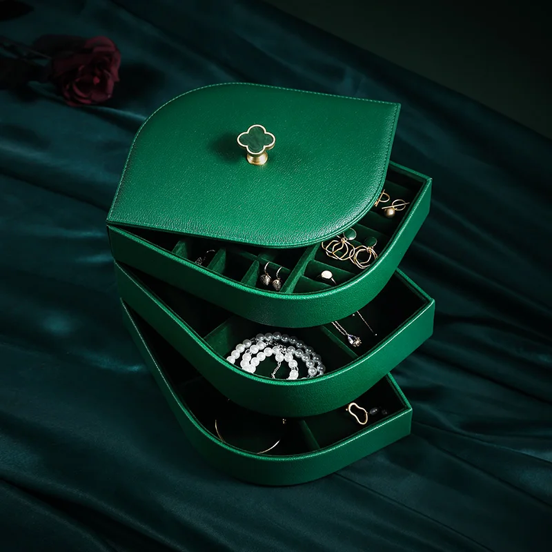 New Wholesale Luxury Large Jewelry Box Organizer 3Layers Custom Logo PU Leather Necklace Ring Earring Jewellery Storage Case
New Wholesale Luxury Large Jewelry Box Organizer 3Layers Custom Logo PU Leather Necklace Ring Earring Jewellery Storage Case