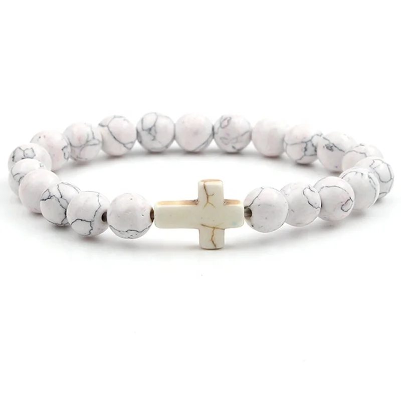Handmade Beaded Bracelets Natural Stone Cross Elastic Bracelet Charm Men Women Christian Jewelry Gifts
Handmade Beaded Bracelets Natural Stone Cross Elastic Bracelet Charm Men Women Christian Jewelry Gifts