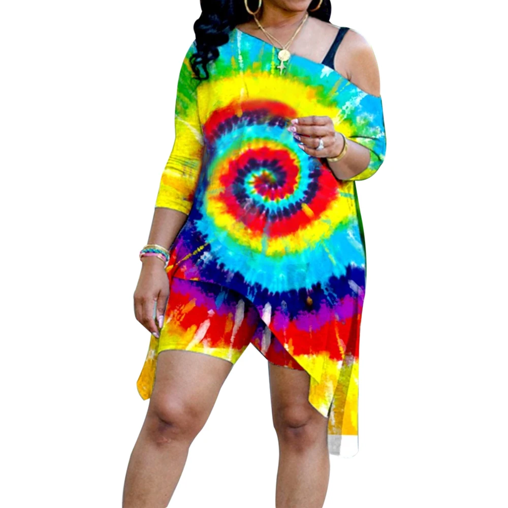 F21730A in stock hot casual two-piece club suit tie-dye medium pants women set, Red, yellow
F21730A in stock hot casual two-piece club suit tie-dye medium pants women set, Red, yellow