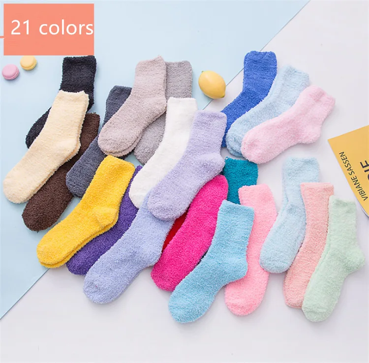 Hot Sale Soft Thick Coral Fleece Indoor Floor Socks Solid Color Fuzzy Fluffy Warm Winter Socks Women
Hot Sale Soft Thick Coral Fleece Indoor Floor Socks Solid Color Fuzzy Fluffy Warm Winter Socks Women