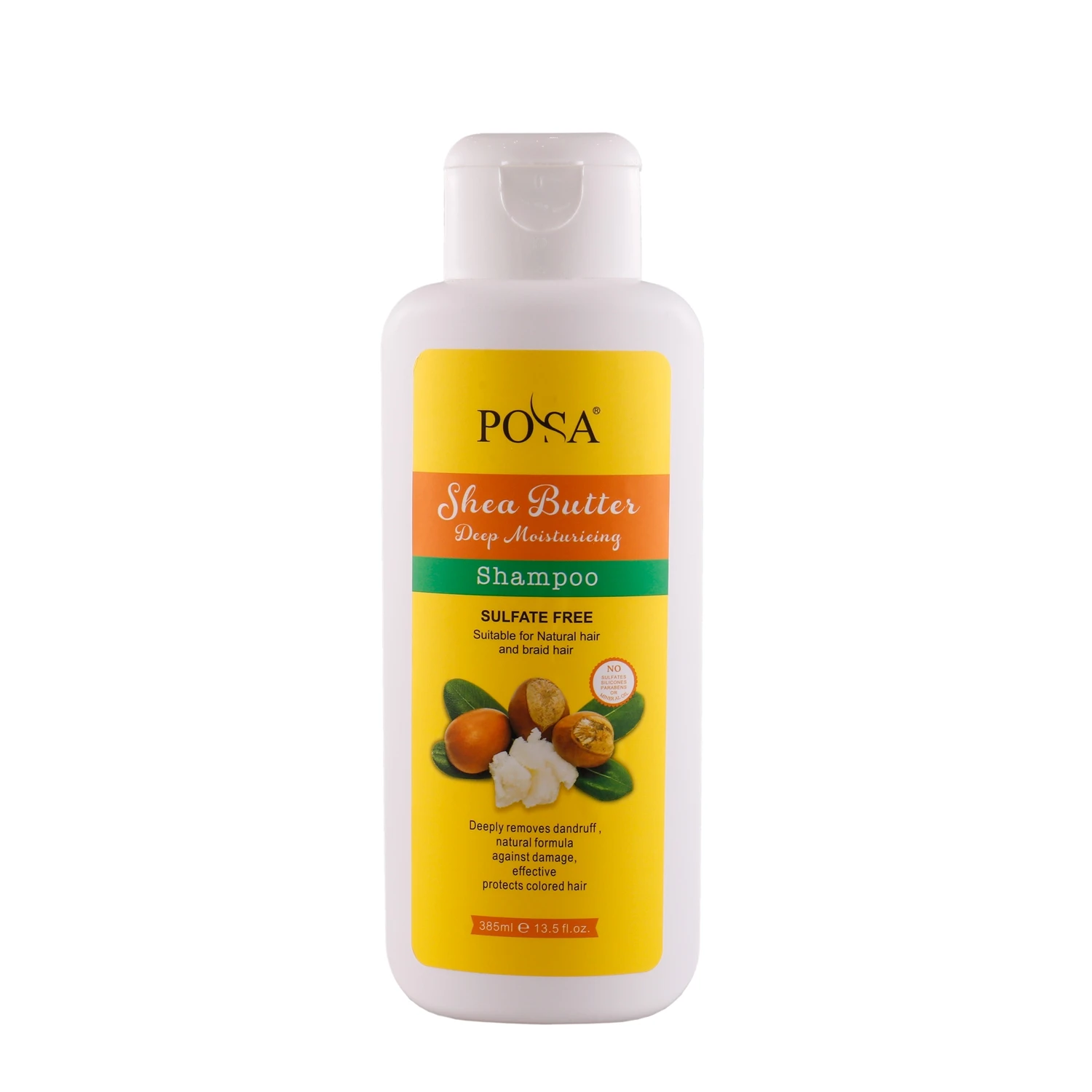 POSA Wholesale Home Use Shea Butter Sulfate Free Shampoo For All Hair Types 385ml
POSA Wholesale Home Use Shea Butter Sulfate Free Shampoo For All Hair Types 385ml