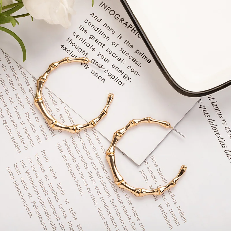 danyuan minimalist simple fairy metal c shape earrings elegant bamboo gold alloy half circle round geometric female earrings, Picture
danyuan minimalist simple fairy metal c shape earrings elegant bamboo gold alloy half circle round geometric female earrings, Picture