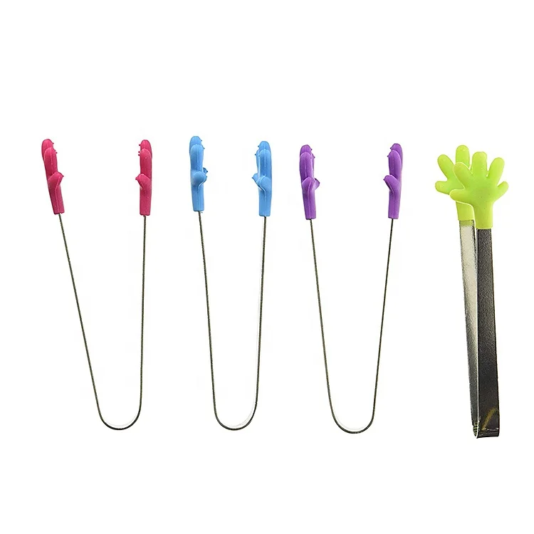 Stainless Steel Mini Hand Shape kitchen Non-Stick Silicone Tongs, Blue,purple,green and rose red
Stainless Steel Mini Hand Shape kitchen Non-Stick Silicone Tongs, Blue,purple,green and rose red