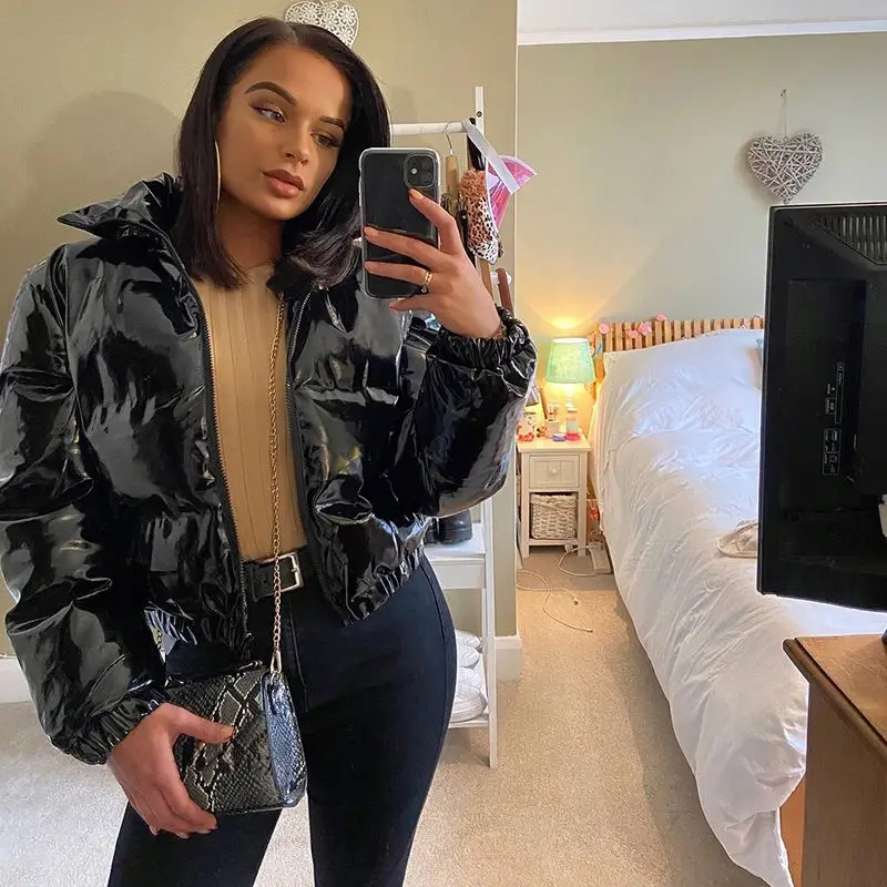 Popular New Crop Bubble Puffer Winter Jacket Coats Pu Leather Warm Long Sleeve Women Outerwear Zipper Casual Solid Parkas, Picture
Popular New Crop Bubble Puffer Winter Jacket Coats Pu Leather Warm Long Sleeve Women Outerwear Zipper Casual Solid Parkas, Picture