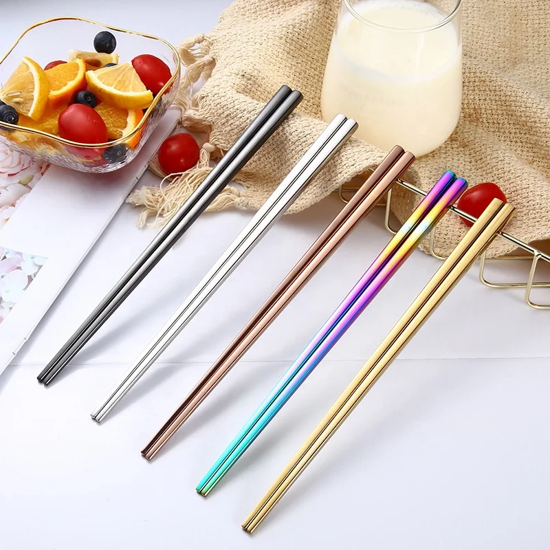 Hot Seller Unique Custom Logo Restaurant Hotel Chopstick Home Titanium Colorful Stainless steel Chopsticks, Carbonized color
Hot Seller Unique Custom Logo Restaurant Hotel Chopstick Home Titanium Colorful Stainless steel Chopsticks, Carbonized color