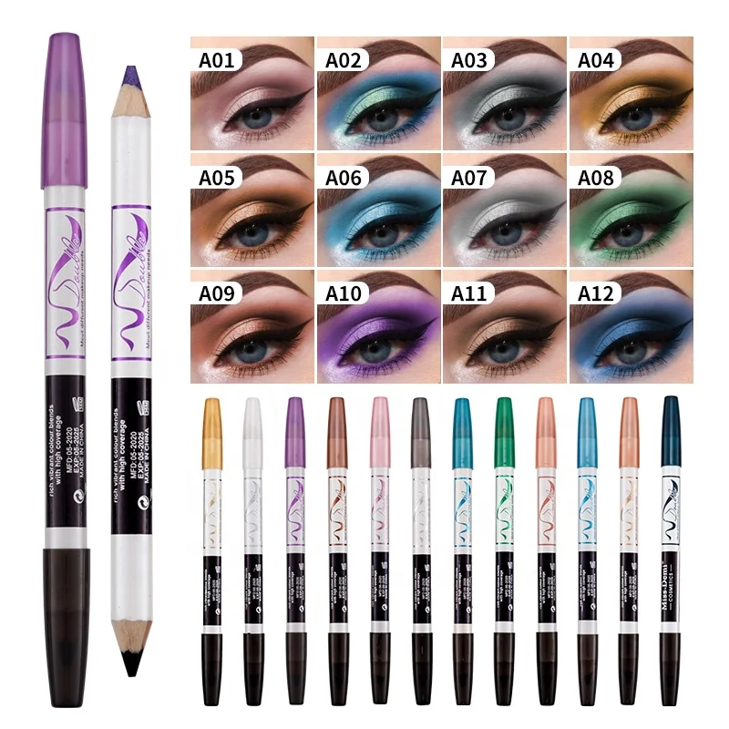 Latest 12 colors double head eyeliner pen eyebrow pencil cosmetics private brand DHL flash waterproof custom FedEx OEM logo
Latest 12 colors double head eyeliner pen eyebrow pencil cosmetics private brand DHL flash waterproof custom FedEx OEM logo
