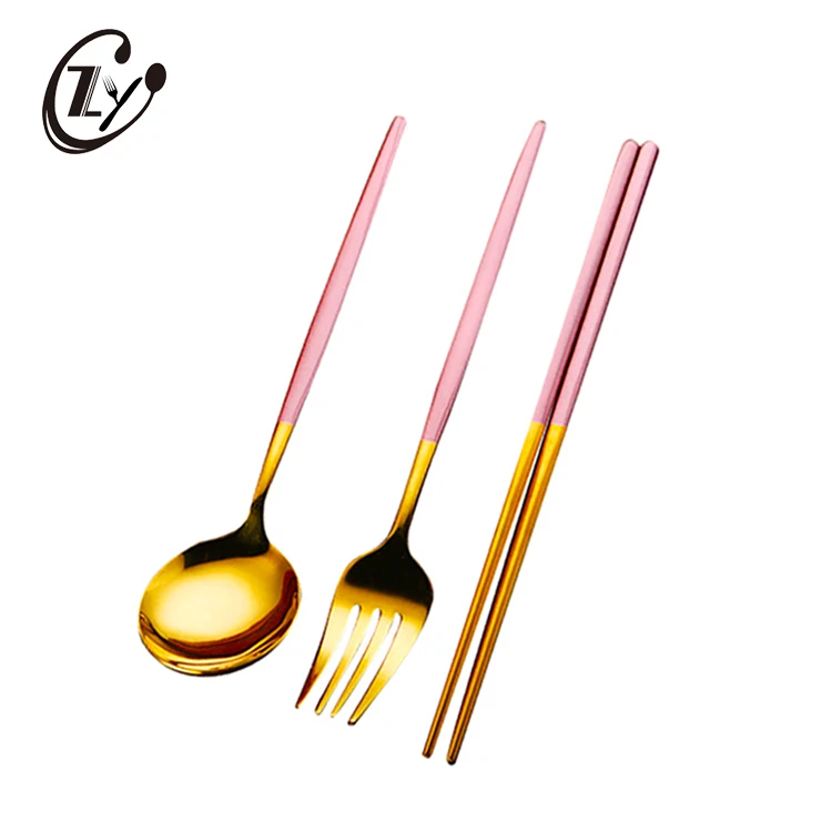 Fashional Design Colorful Handle 3pcs Flatware Portable Stainless Steel Gold Cutlery Set With Box Case, Pink/green/black handle with gold/silver
Fashional Design Colorful Handle 3pcs Flatware Portable Stainless Steel Gold Cutlery Set With Box Case, Pink/green/black handle with gold/silver